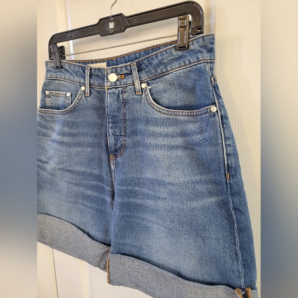 Anthropologie Pilcro The Austyn High-Rise Cuffed Jean Shorts Size 26 - Picture 2 of 16